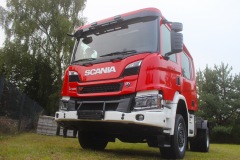 Das Scania-Fahrgestell des neuen LF 10 für die Dauelser Ortsfeuerwehr.