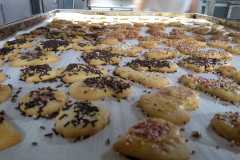 Gemeinsam mit Bäckermeister Horst Rotermundt backten die Kinder Weihnachtskekse.