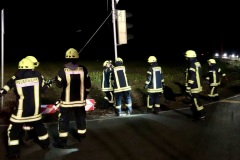 In Dauelsen kippte durch die Sturmböen eine Behelfsampel um und musste durch die Einsatzkräfte der Ortsfeuerwehr Dauelsen gesichert werden.