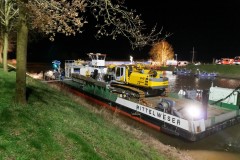 Schiffshavarie auf der Weser bei Dörverden.