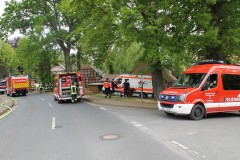 Einsatzkräfte an der Einsatzstelle.