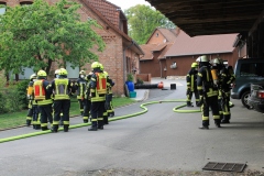 Einsatzkräfte an der Einsatzstelle.