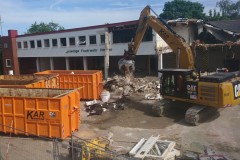 Abrissarbeiten am Dienstagnachmittag.