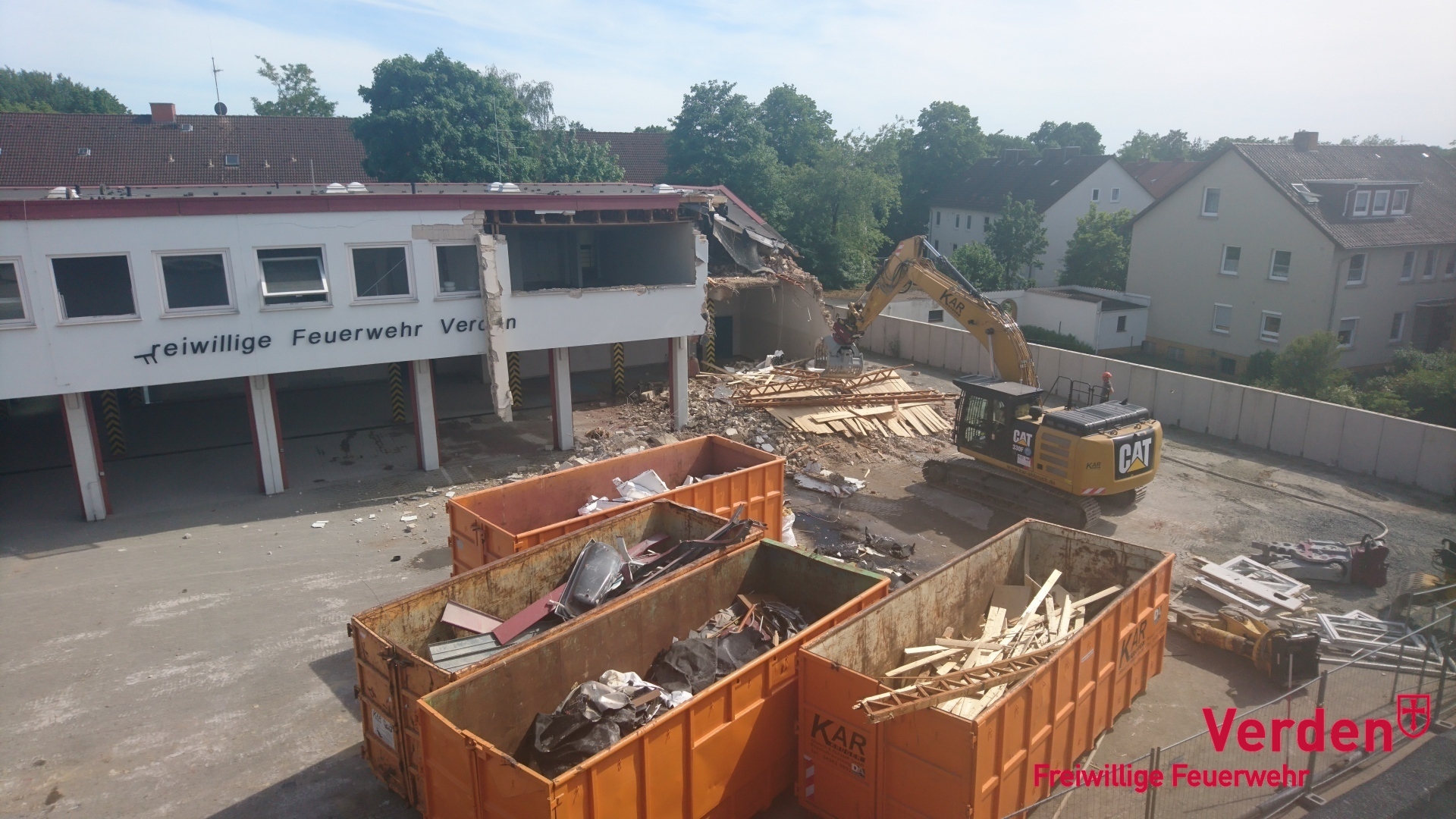 Beginn der Abrissarbeiten am 02. Juni 2020.