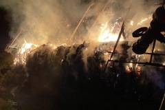 Bereits in Vollbrand stand am Sonntagmorgen eine Scheune bei Eintreffen der ersten Einsatzkräfte in Dörverden-Westen.