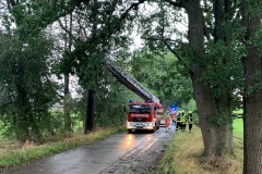 Einsatzstelle in der Straße im Dorfe in Scharnhorst.