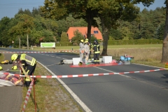 Einsatzkräfte an der Einsatzstelle.