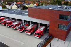 Im März konnte der erste Teilabschnitt des neuen Feuerwehrhauses bezogen werden.