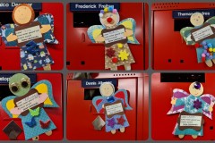 An jedem Spind in der Ortsfeuerwehr Verden hängt jetzt ein Schutzengel der Kinderfeuerwehr.