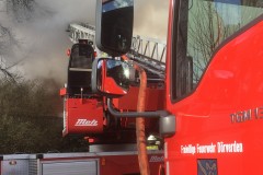 Gebäudebrand in Dörverden-Westen.