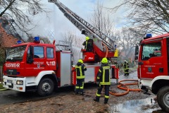 Gebäudebrand in Dörverden-Westen.