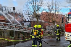 Gebäudebrand in Dörverden-Westen.