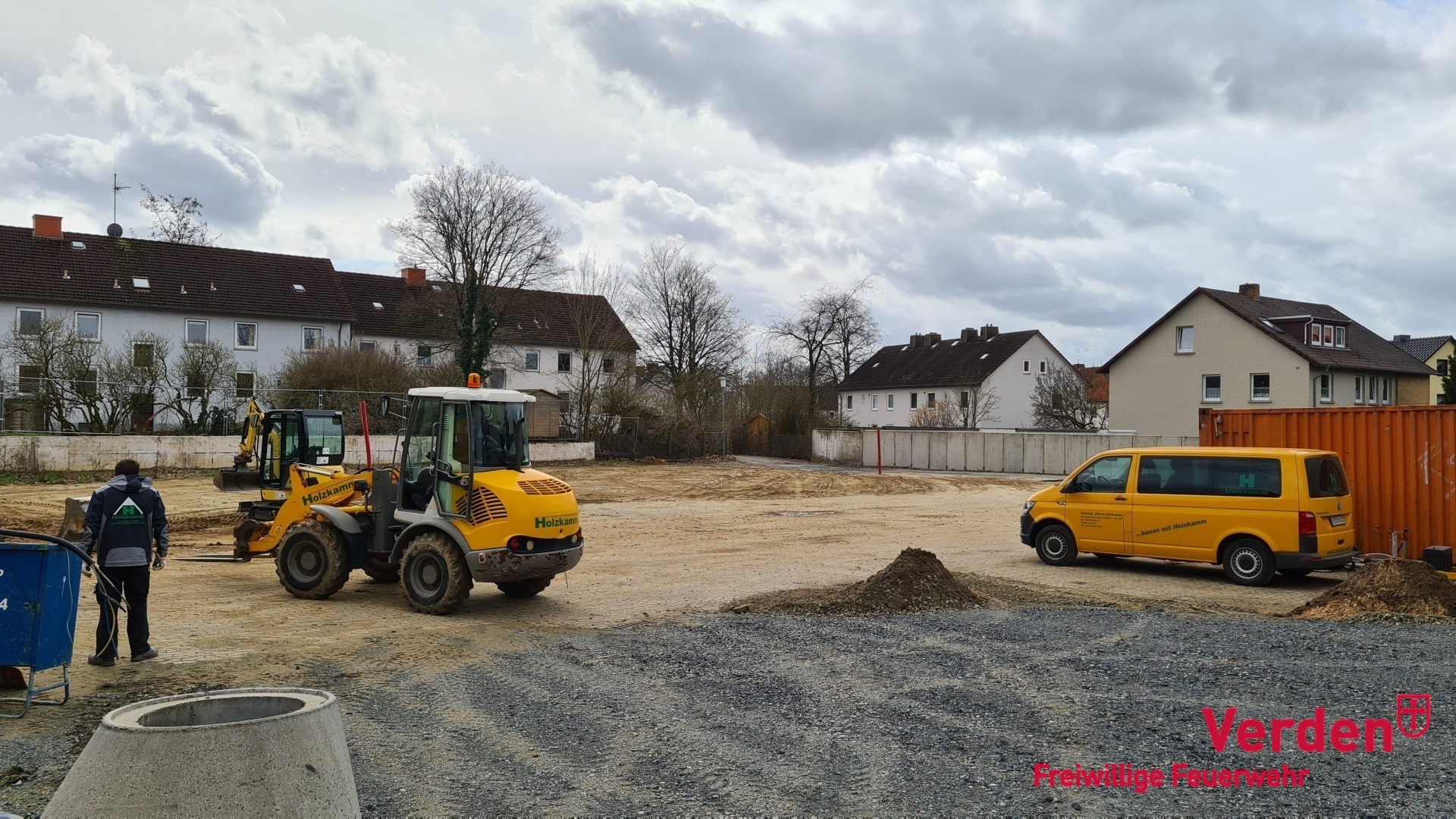 12. März 2021: Die ersten Baufahrzeuge sind angerückt, der Bau des 2. Abschnittes kann beginnen.