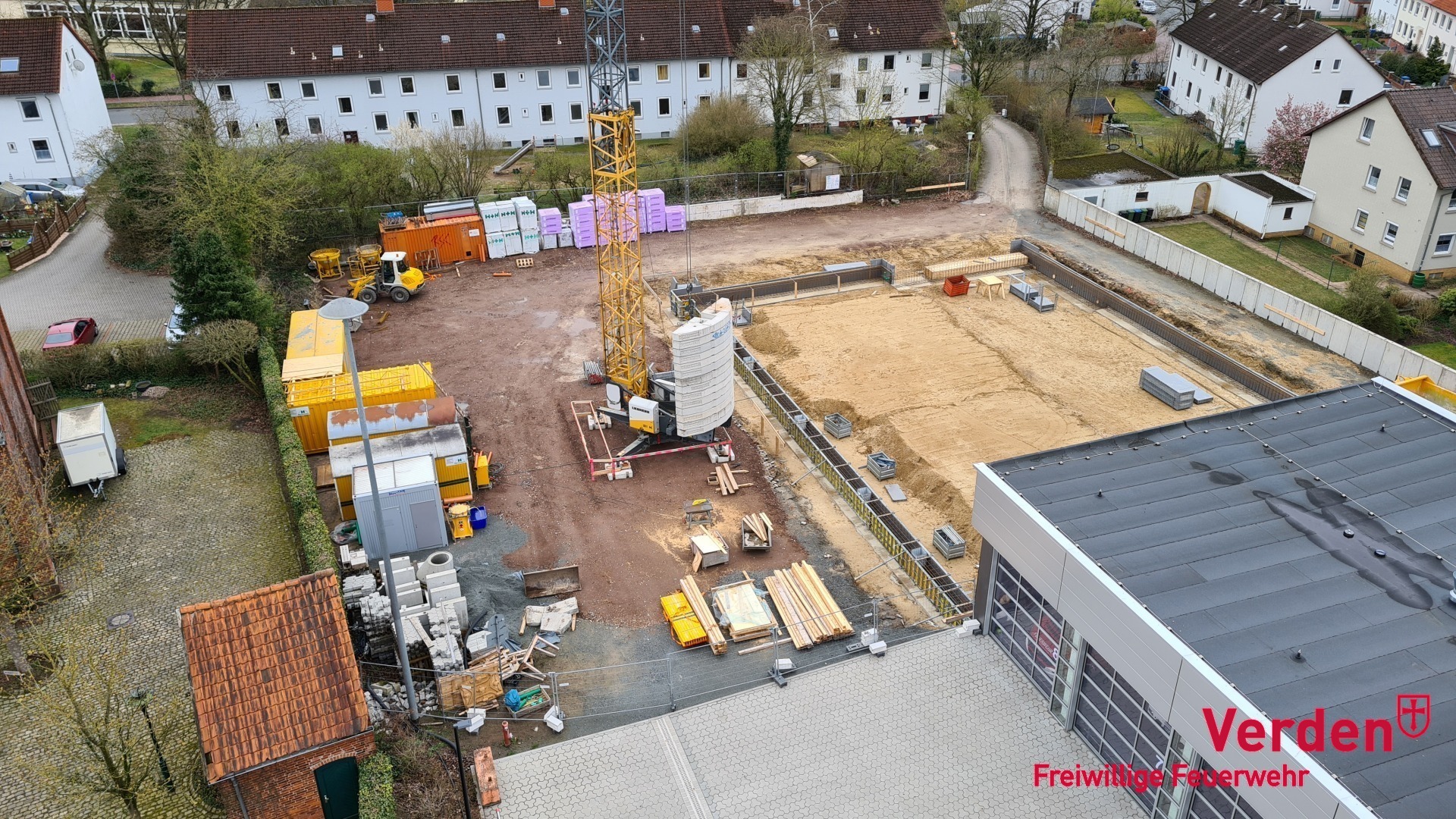 Fortschritt des Baus am 11. April 2021.