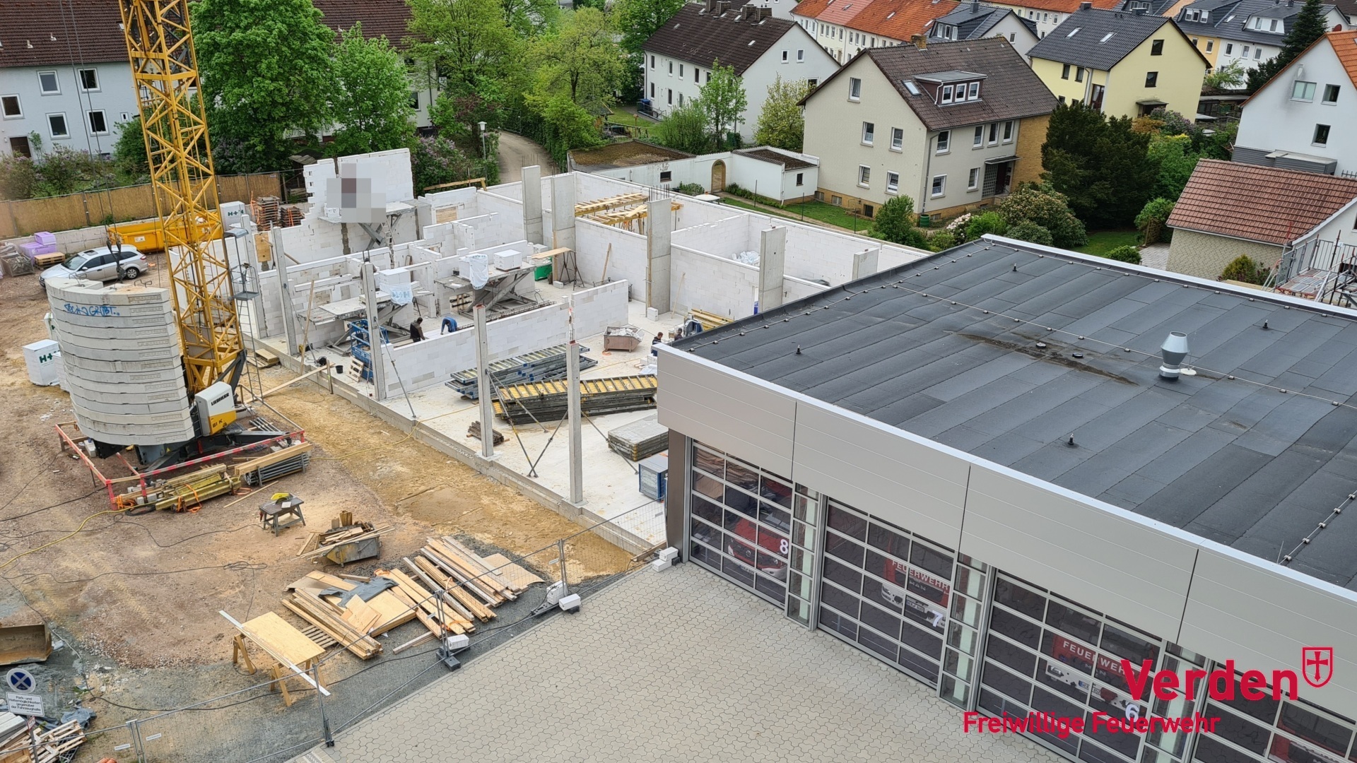 Fortschritt des Baus am 14. Mai 2021.