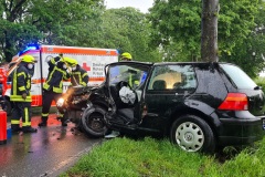 Einer der an dem Verkehrsunfall beteiligten PKW.