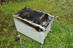 An einem Kühlschrank kam es zum Brand