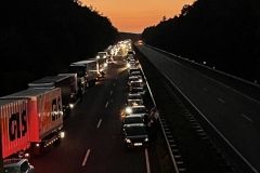 Stau auf der Autobahn.