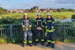Torben Voigt, Daniel Teubert und Sebastian Stelter (von links) nahmen an dem Lauf teil.