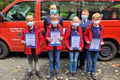 Erfolgreiche Prüflinge der Kinderfeuerwehr Eitze.