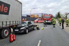 Die Unfallstelle auf der Max-Planck-Straße.