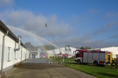 Übungseinsatz auf dem Firmengelände.