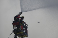 Löscheinsatz aus der Drehleiter.