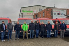 Abholung der vier neuen Mannschaftstransportwagen in Wiesmoor.