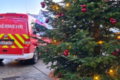 Feuerwehreinsatz auf dem Verdener Weihnachtsmarkt.