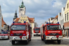 Bereitstellungsraum für die Feuerwehr.