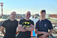 Der Verdener Teil der „HanseFighter“ Mirko Bremer, Torben Voigt und Mario Bremer (von links).