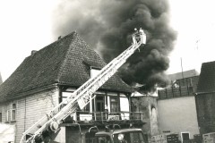 Die Drehleiter im Einsatz.