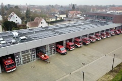 Blick auf das neue Feuerwehrhaus.
