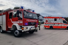 Rettungsdienst und Feuerwehr waren am Bahnhof Verden vor Ort.