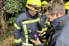 Erkundung mit der Drohne der Kreisfeuerwehr.