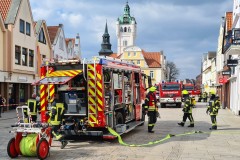 Insgesamt 213 Einsätze, wie hier bei einem Einsatz in der Innenstadt im März 2023, musste die Ortsfeuerwehr Verden im vorliegenden Berichtsjahr abarbeiten.