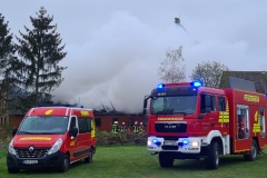 Gebäudebrand in Schwarme (Landkreis Diepholz).