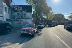 Blick auf die Einsatzstelle. Blick auf die Einsatzstelle.