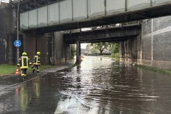 Überfutungen im Bereich der Hamburger Straße.