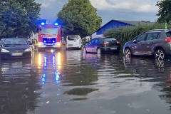 „Land unter“ in der Allerstraße.