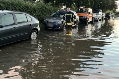 „Land unter“ in der Allerstraße.
