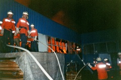 Brandbekämpfung vor Ort.