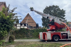 Weitere Nachlöscharbeiten am Donnerstagmorgen.