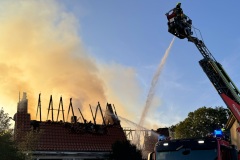 Dachstuhlbrand in der Gemeinde Langwedel.