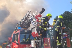 Großbrand auf landwirtschaftlichen Anwesen in Eystrup.