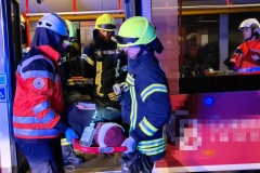 Rettung einer „verletzten“ Person.