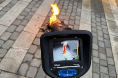Mit einer Wärmebildkamera wurde die Temperatur der Gasflasche überprüft.
