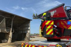 Brand eines Futtermittellagers in Intschede.