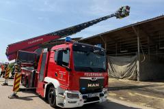 Brand eines Futtermittellagers in Intschede.