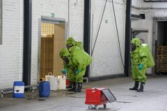 Einsatzübung Ammoniakaustritt – Lageerkundung.